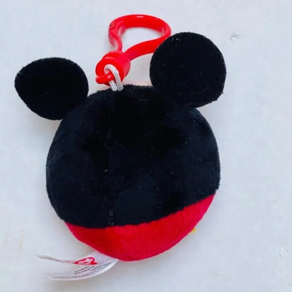 Disney TY Mickey Clip Backpack Hanger Keychain Red 2017 Kids Toy Accessory 3.5in - Picture 3 of 5